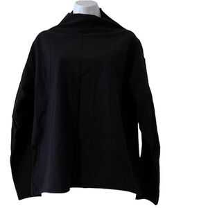 Pyer Moss Oversized Artsy Black High Neck Top Sz XS